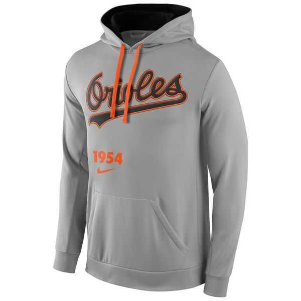 Men's Baltimore Orioles Nike Cooperstown Performance Pullover Hoodie - Gray,We sell and wholesale Men's Baltimore Orioles Nike Cooperstown Performance Pullover Hoodie - Gray on line form chian!